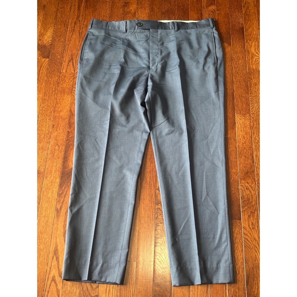 Brooks Brothers Regent Fit Blue Merino Wool Blend Dress Pants Mens 42x29